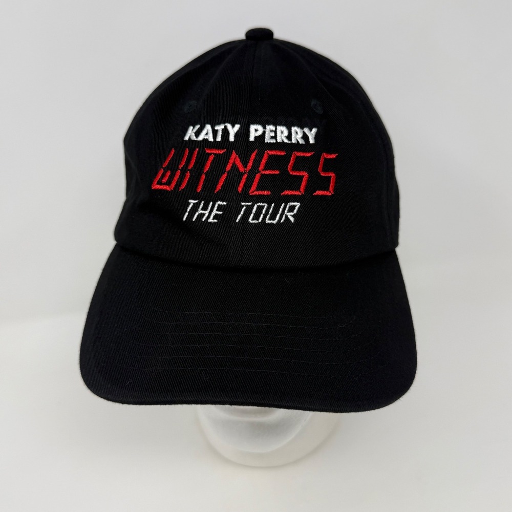 Katy Perry Witness The Tour Black Embroidered Concert Hat Nissi Caps Adjustable